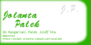 jolanta palek business card